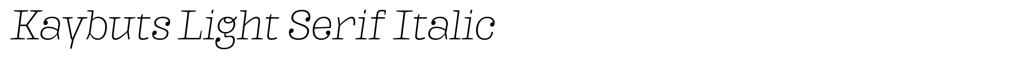 Kaybuts Light Serif Italic image